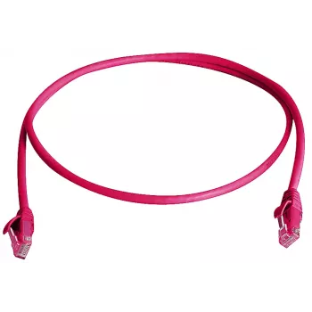 Telegärtner 100009033 RJ45 patchkábel, CAT 6, 10,0 m, piros, lánggátló, törésvédővel