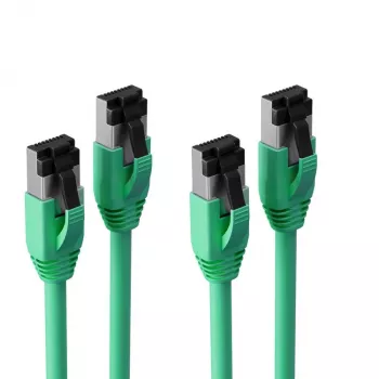 S CONN MAXIMUM CONNECTIVITY S/CONN Basic Cat. 8.1 F/FTP PIMF LSZH patchkábel, zöld, 10,0 m, 2 darabos csomag (SC08-41073-2)