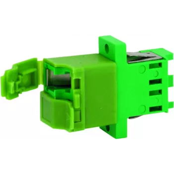 Telegärtner J08071A0028 LC/APC szimpla adapter, zöld, cirkónium hüvely