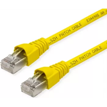 TELEGÄRTNER TEGA Cat.6A S/FTP patchkábel, 4 m, sárga, LSZH L00003A0185