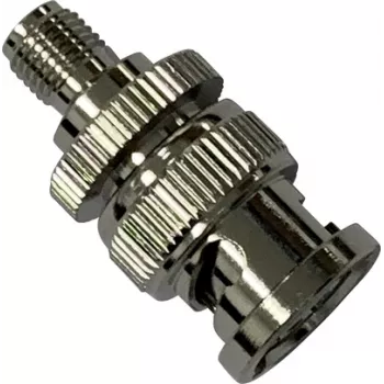 Wittenberg Antennen 103509 BNC dugó SMA aljzatra koaxiális adapter, 50 ohm, DC-4 GHz, nikkelezett sárgaréz