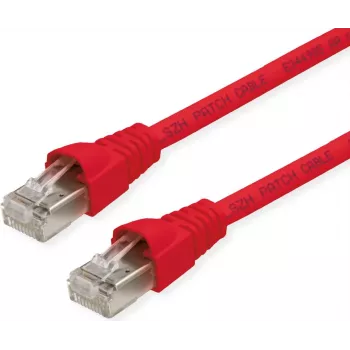 TELEGÄRTNER 100028072 Cat6a S/FTP patchkábel, 5,5 m, piros