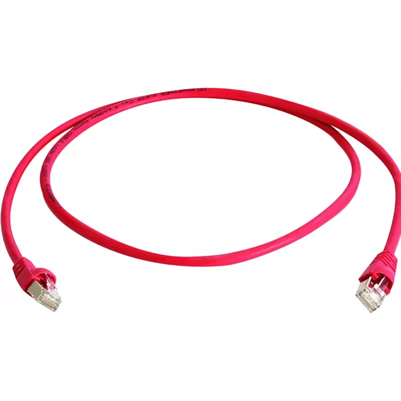 TELEGÄRTNER 100028072 Cat6a S/FTP patchkábel, 5,5 m, piros