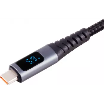 S CONN MAXIMUM CONNECTIVITY USB-C–USB-C töltőkábel, 240W PD, beépített kijelző, 1m 14-59025
