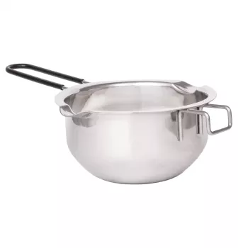 Lurch nemesacél bain-marie olvasztótál, ezüst, 11 cm átmérő, 350 ml, kiöntővel és edénytartó horoggal (70276)