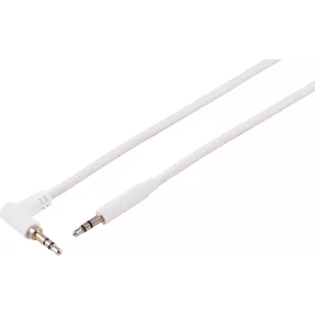 S CONN MAXIMUM CONNECTIVITY 3,5mm TRS audiokábel, szögletes-egyenes, fehér, 3m 14-07046