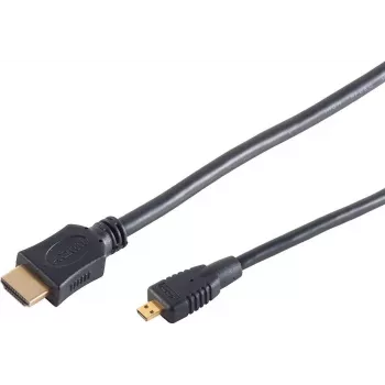 S CONN MAXIMUM CONNECTIVITY High Speed Micro HDMI kábel Ethernet-támogatással, fekete, 0,5 m (77470-0.5-3)