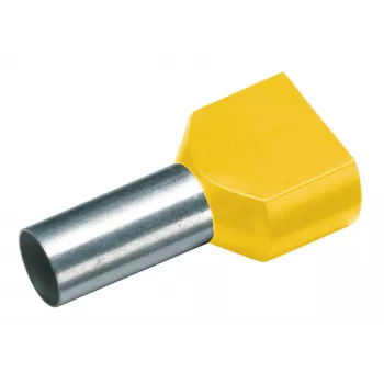 Cimco 187712 dupla érvéghüvely 6 mm² részben szigetelt sárga (100 db)
