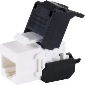 S CONN MAXIMUM CONNECTIVITY Cat.6A UTP szerszám nélküli keystone jack modul, RJ45 aljzat, fekete (08-10038)