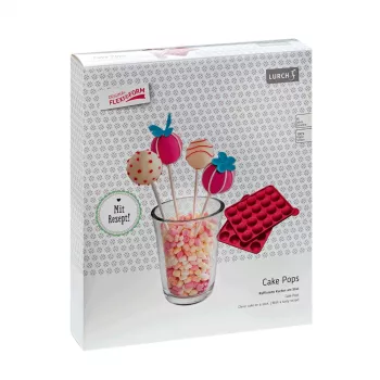 LURCH cake pop forma, szilikon, 20 mélyedés, piros, 23,0 x 18,5 cm 83027