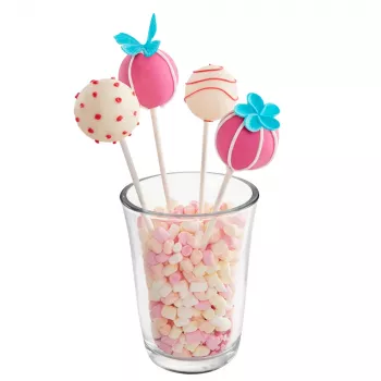LURCH cake pop forma, szilikon, 20 mélyedés, piros, 23,0 x 18,5 cm 83027