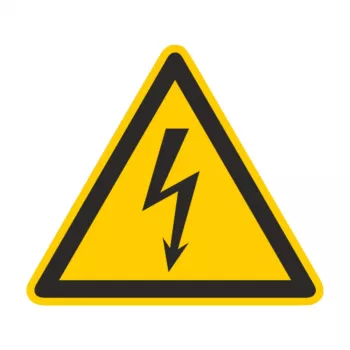 CIMCO 182720 figyelmeztető tábla elektromos feszültség 100x100x1 mm sárga/fekete
