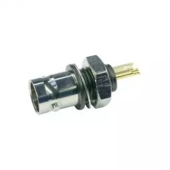 Telegärtner BNC beépített aljzat, szigetelt 50 Ohm, fekete szigetelőperem, aranyozott érintkezők, 4 GHz, 1 db