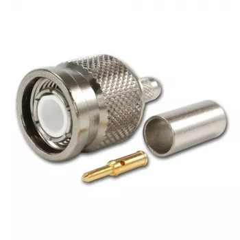 TELEGÄRTNER TNC egyenes dugó RG-58 koaxiális kábelhez, krimp/forraszt, 50 Ohm, DC-11 GHz