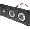 ProCar 67326500 beépített aljzat 12V/24V USB töltőporttal, DIN/ISO 4165, 16A/8A, 5V/2.1A, fekete