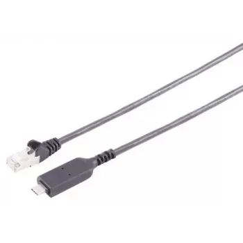 S CONN MAXIMUM CONNECTIVITY USB-C Ethernet adapterkábel 1G, USB Type-C dugó RJ45-re, PVC, fekete, 1m (13-51025)