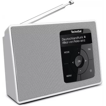 TechniSat DIGITRADIO 2 asztali rádió DAB+ URH Bluetooth ébresztő fehér 0001/3910
