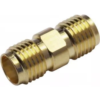 TELEGÄRTNER 100024790 SMA aljzat – SMA aljzat koaxiális adapter, 50 ohm, DC–18 GHz, nikkelezett sárgaréz