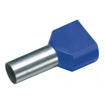 Cimco 187740 iker érvéghüvely 2,5 mm² részben szigetelt kék 100 db