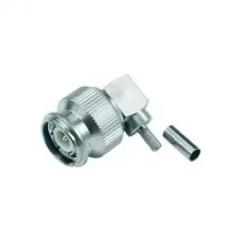 Telegärtner TNC szögletes krimpcsatlakozó 50 ohm RG-316/U-hoz, forraszt/krimp csatlakozás, nikkelezett sárgaréz J01010B0012