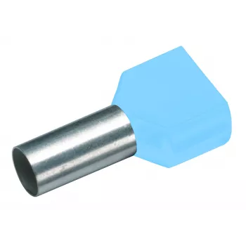 Cimco 187700 kettős érvéghüvely 0,25 mm² részben szigetelt türkiz 100 darab