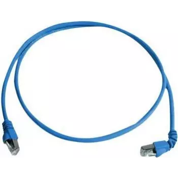 Telegärtner 100008674 RJ45 patch kábel, CAT 6a S/FTP, 5,0 m, kék, lánggátló, törésvédelemmel