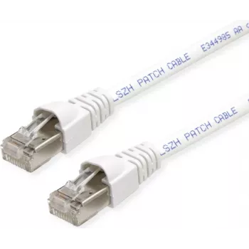 Telegärtner MP8 FS 500 Cat 6a S/FTP patch kábel, RJ45-RJ45, 1,5 m, fehér, halogénmentes, öntött L00001A0171