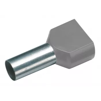 Cimco 187704 kettős érvéghüvely 0,75 mm² részszigetelt szürke (100 darab)
