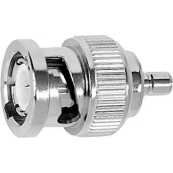 TELEGÄRTNER BNC-dugó SMB-dugóra koaxiális adapter, 50 Ohm, nikkelezett sárgaréz, J01008G0038