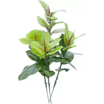 EUROPALMS műgumifabab növény 100cm, valósághű Ficus elastica, fekete műanyag cserépben 82508303