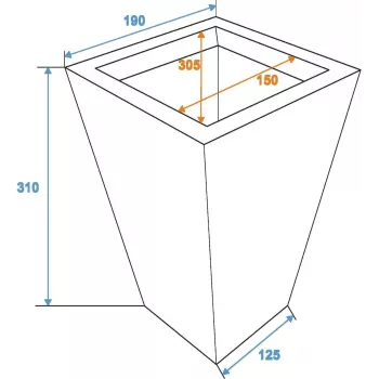 EUROPALMS Zinc Planter, Patterned, 31cm 83059553