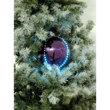 EUROPALMS LED hógömb 8cm, lila, 5 darabos csomag 83501240