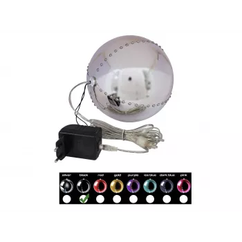 EUROPALMS LED hógömb 15 cm, fekete 83501244