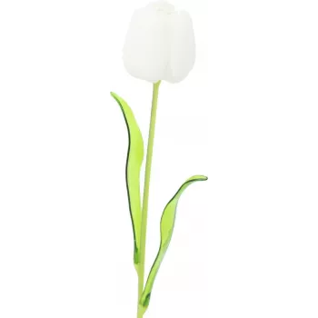 EUROPALMS Crystal Tulip művirág, fehér, 61cm, 12 darabos csomag (82600204)