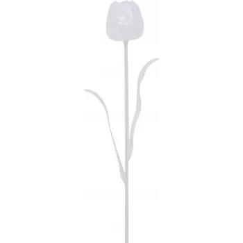 EUROPALMS Crystal Tulip Artificial Flower, Transparent, 61 cm, 12-Pack 82600206