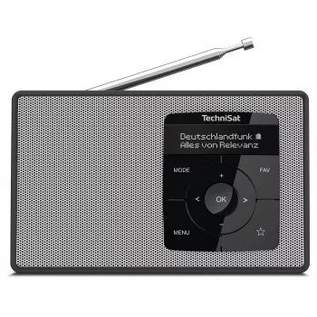 TechniSat DIGITRADIO 2 DAB+ URH Bluetooth rádiós ébresztőóra fekete/fehér 0002/3910