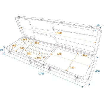 Dimavery ABS keménytok elektromos basszusgitárhoz 26347650