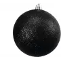 EUROPALMS dekorációs gömbkészlet 10 cm, fekete, csillámos, 4 darab 83501268