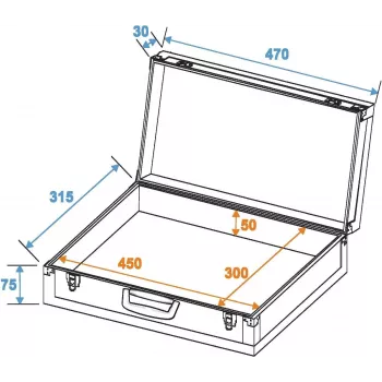 DIMAVERY Effector-Case Large pedálboard flight case 26380060
