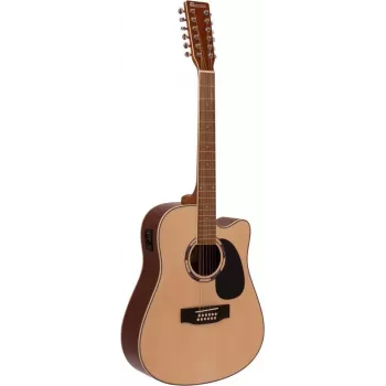 DIMAVERY DR-612 12 húros akusztikus western gitár, natúr 26231281