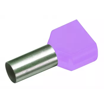 Cimco 187715 dupla érvéghüvely 0,25 mm² részben szigetelt lila (100 db)