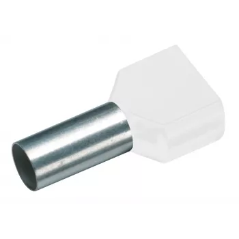 Cimco 187717 dupla érvéghüvely 0,5 mm² részben szigetelt fehér 100 darab