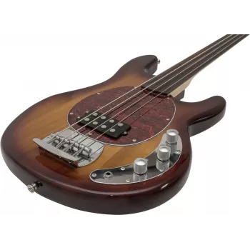 DIMAVERY MM-501 E-Bass, fretless, tobacco 26222080