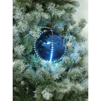 EUROPALMS LED hógömb 15 cm, sötétkék 83501247