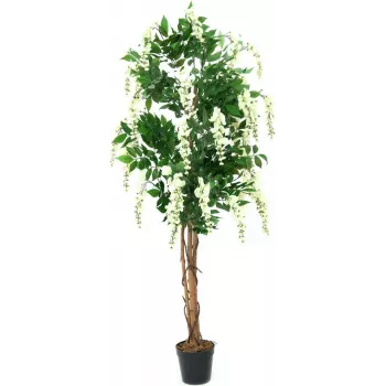 EUROPALMS aranyeső műnövény, fehér, 150 cm (82507105)