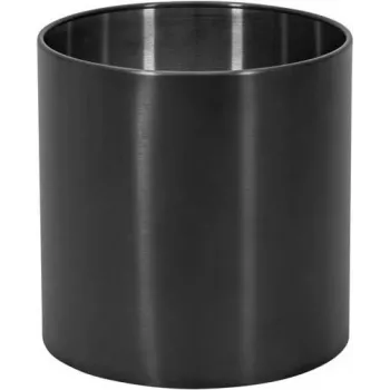 EUROPALMS STEELECHT-35 Nova Stainless Steel Planter, Anthracite, Ø35cm 83011397