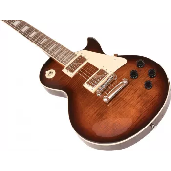 DIMAVERY LP-700 Electric Guitar, Flamed Brown 26219389