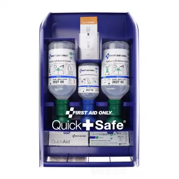 First Aid Only Quick+ Safe DIN EN 15154-4 elsősegélydoboz, kék, fali szerelés, ABS műanyag, DIN 13157 töltet P-44026 00