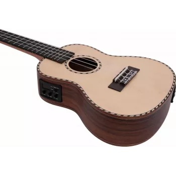 DIMAVERY UK-800 koncert ukulele, tömör lucfenyő fedél 26255857