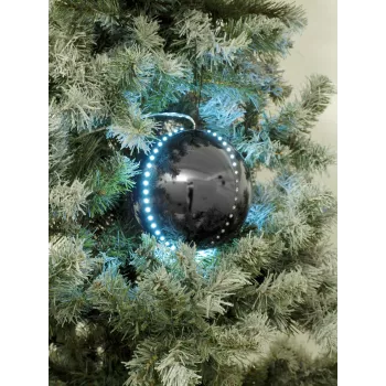 EUROPALMS LED hógömb 8 cm, fekete, 5 darabos csomag (83501236)